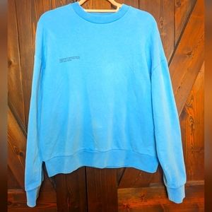 Pangaia Grade Sky Blue Crew Neck Recycled Organic Cotton Sweatshirt Size Small